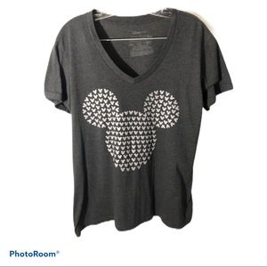 Disney silver sparkle Mickey Mouse T shirt